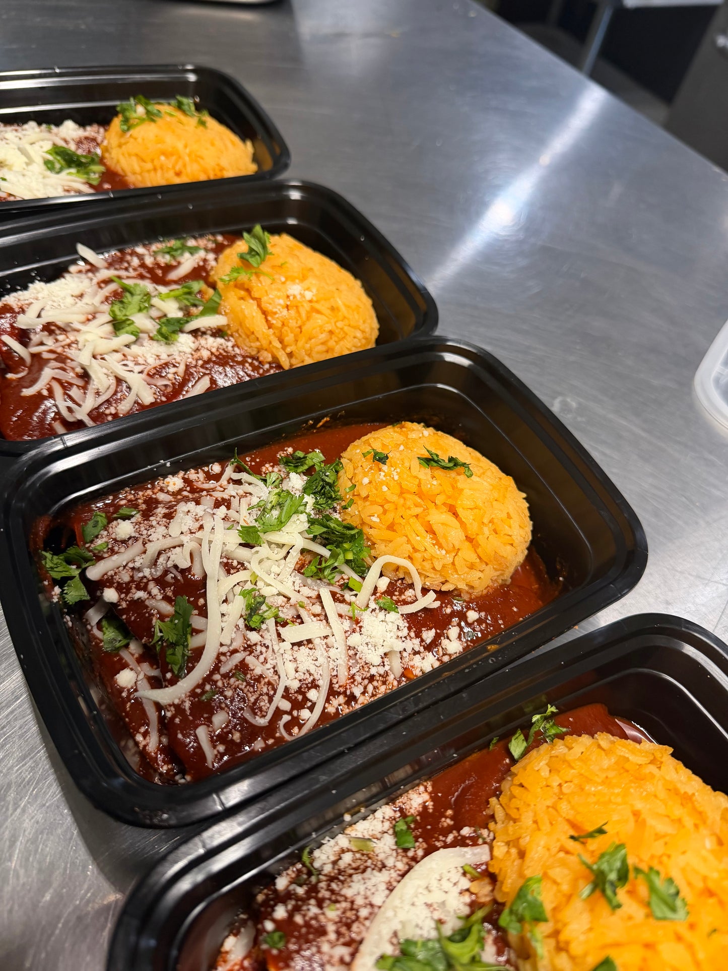 Red Chili Chicken Enchiladas