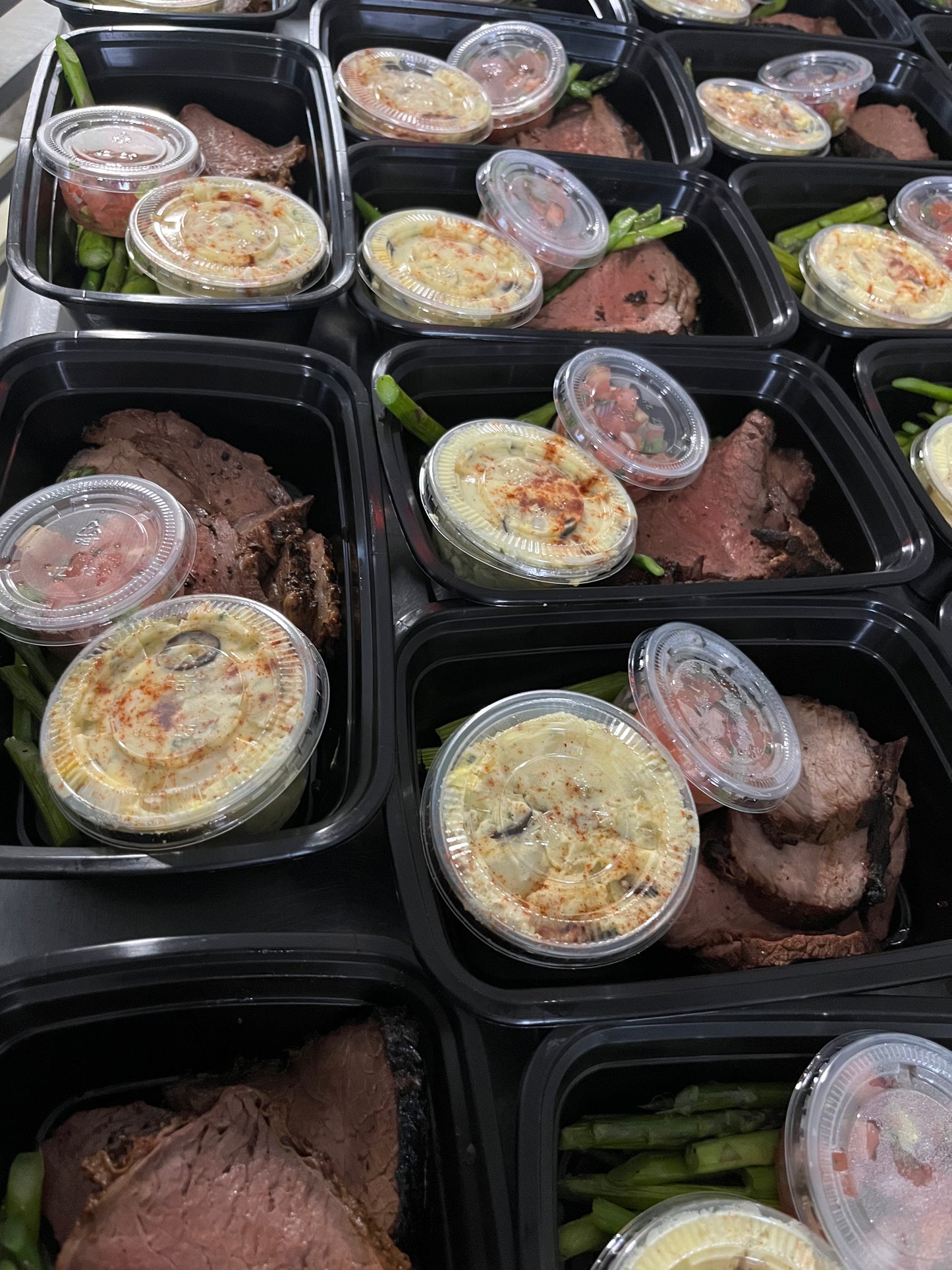 Tri-Tip & Potato salad w/ asparagus