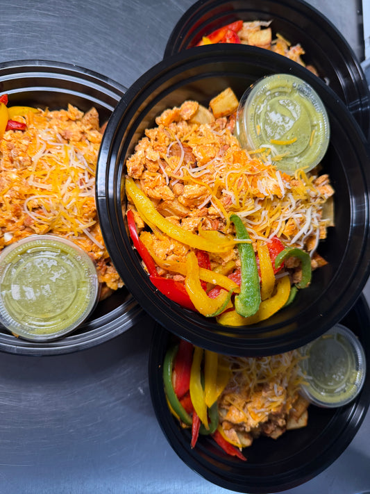 Chorizo and Egg Potato Breakfast Bowl